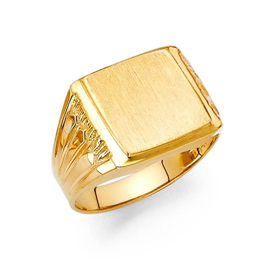 14K Yellow Gold Men's Ring